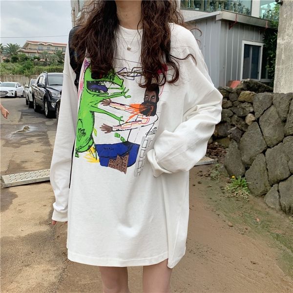 isnmi cartoon print oversize medium length round neck long sleeve t-shirt women ins jacket 2020 new t-shirt korean loose bf jacket uel2z, White
isnmi cartoon print oversize medium length round neck long sleeve t-shirt women ins jacket 2020 new t-shirt korean loose bf jacket uel2z, White