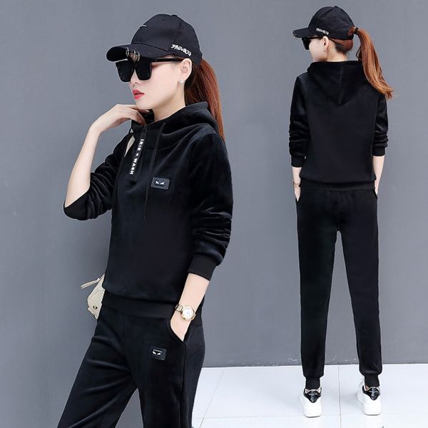 2020 korean embroidery leisure two piece set plush thickened velvet suit sportswear embroidered sportswear for women winter 1j9jk, Gray
2020 korean embroidery leisure two piece set plush thickened velvet suit sportswear embroidered sportswear for women winter 1j9jk, Gray