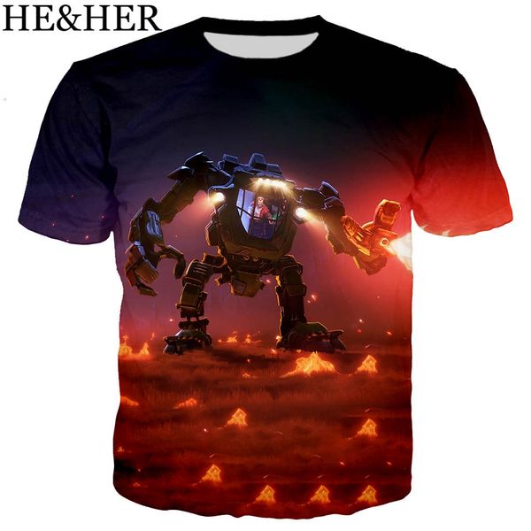 love death and robots 3d print shirts hippie funny humor men clothing