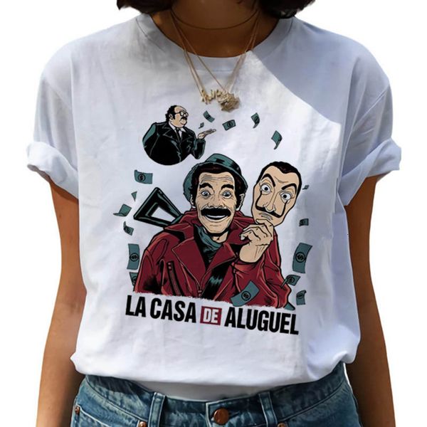 2021 fashionable tshirt fashions t-shirts new money theft t women's shirts la home hip paper bsxd, White 
2021 fashionable tshirt fashions t-shirts new money theft t women's shirts la home hip paper bsxd, White