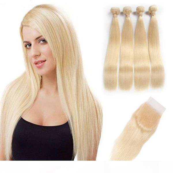 hair 613 straight virgin hair 4 bundles with lace closure roots blonde brazilian human hair weaves with lace frontal, Black
hair 613 straight virgin hair 4 bundles with lace closure roots blonde brazilian human hair weaves with lace frontal, Black