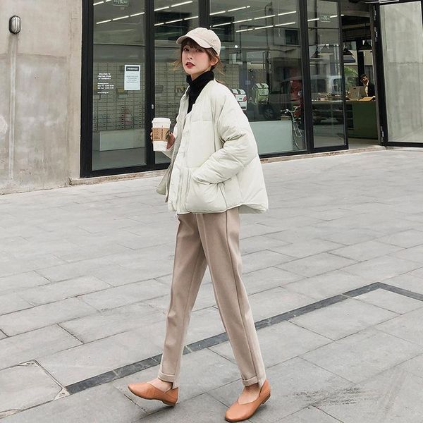 new arrival autumn winter women parkas work wear korean style commute cotton suit stand collar ladies cotton jacket, Black
new arrival autumn winter women parkas work wear korean style commute cotton suit stand collar ladies cotton jacket, Black