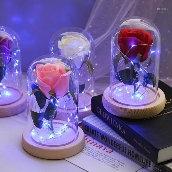 led battery romance eternal life flower glass cover rose in a flask lamp mother day present birthday valentine's day gifts decor1
led battery romance eternal life flower glass cover rose in a flask lamp mother day present birthday valentine's day gifts decor1
