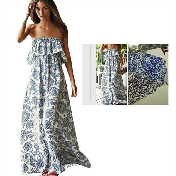 2020 new lady summer strapless printed bandeau cocktail party long beach beach dress sun dress yagenz a090, Black;gray
2020 new lady summer strapless printed bandeau cocktail party long beach beach dress sun dress yagenz a090, Black;gray