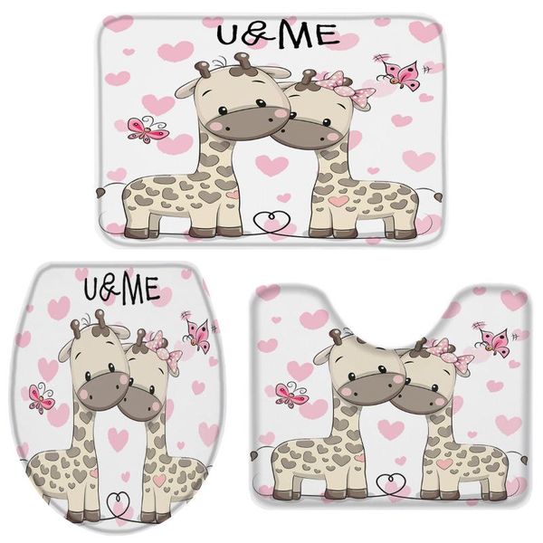 bath accessory set cartoon giraffes bathroom toilet cover mat pedestal rug non-slip accessories home doormat
bath accessory set cartoon giraffes bathroom toilet cover mat pedestal rug non-slip accessories home doormat
