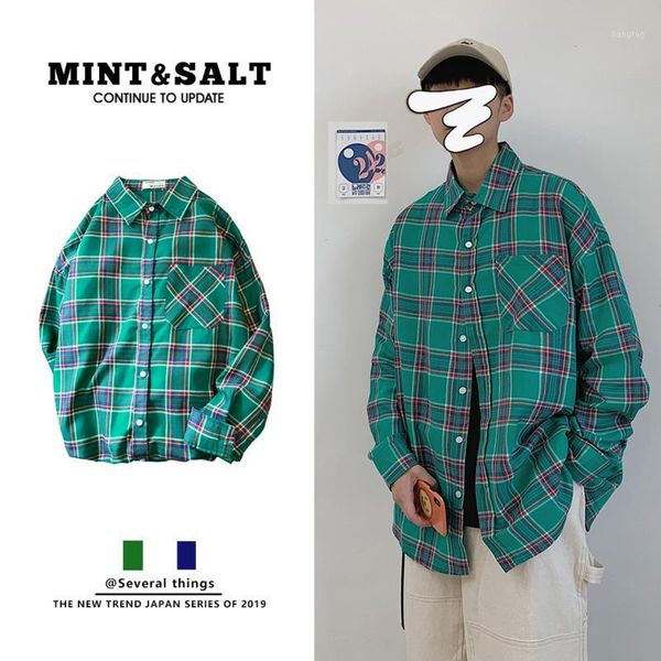 spring plaid shirt men's fashion retro cotton casual shirts mens streetwear loose long sleeve shirt wild social men dress1, White;black
spring plaid shirt men's fashion retro cotton casual shirts mens streetwear loose long sleeve shirt wild social men dress1, White;black