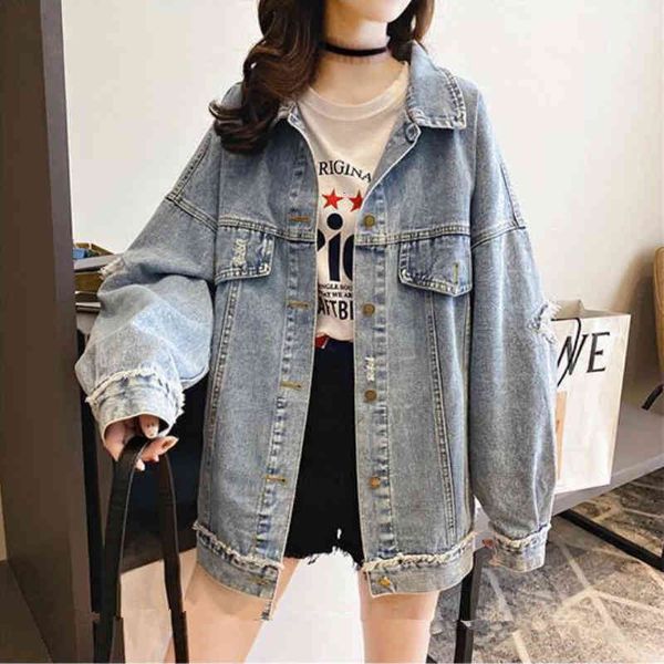 women's jackets basic women's jean jacket, simple baggy jacket with hole and skin, casual daily korean fashion, for students bq15, Black;brown
women's jackets basic women's jean jacket, simple baggy jacket with hole and skin, casual daily korean fashion, for students bq15, Black;brown
