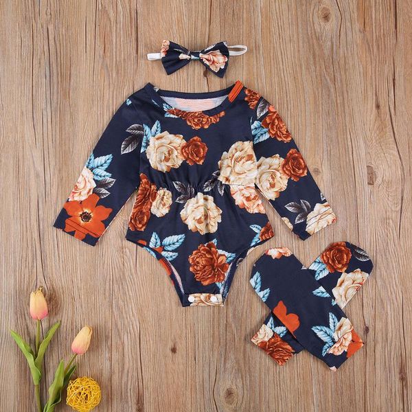 3pcs baby's girls fashion suit cotton long sleeve flower print rompers loose leg warmer headband toddler kids clothes, White
3pcs baby's girls fashion suit cotton long sleeve flower print rompers loose leg warmer headband toddler kids clothes, White
