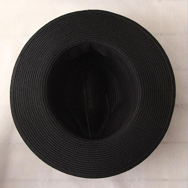 летние шляпы 3 цвета твердая соломенная шляпа для женщин-бич fedoras повседневный панама пояса sun шляпы jazz caps bbyntr garden2010, Black;white 
летние шляпы 3 цвета твердая соломенная шляпа для женщин-бич fedoras повседневный панама пояса sun шляпы jazz caps bbyntr garden2010, Black;white