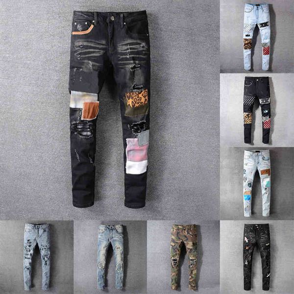 21 Men Women Digner Jean Ditred Ripped Biker Slim Straight Denim For Men Print Army Fahion s ny Pant, Blue
21 Men Women Digner Jean Ditred Ripped Biker Slim Straight Denim For Men Print Army Fahion s ny Pant, Blue