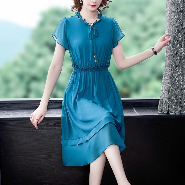 new lake blue silk dress dress dresssilk dressin 2020 women's summer wearlotus leaf sleeves fashion temperament a-shaped skirt gjxet, Black;gray
new lake blue silk dress dress dresssilk dressin 2020 women's summer wearlotus leaf sleeves fashion temperament a-shaped skirt gjxet, Black;gray