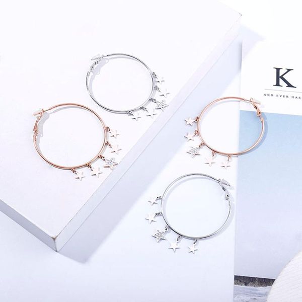 hoop & huggie big stainless steel earrings for women multi small crystal star charms tassels rose gold jewelry party wedding gift, Golden;silver
hoop & huggie big stainless steel earrings for women multi small crystal star charms tassels rose gold jewelry party wedding gift, Golden;silver