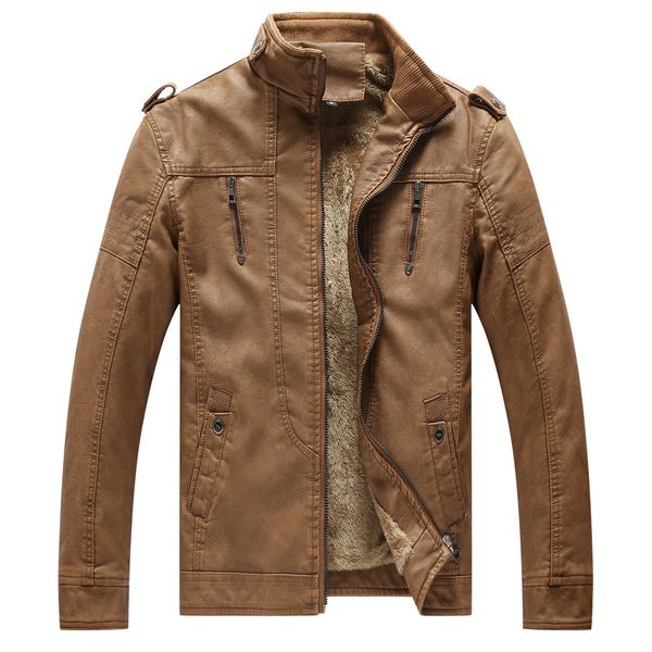 winter men's leather jackets fashion retro pu velvet thicken zippers brown soild color warm coats windbreaker bomber jackets men, Black;brown
winter men's leather jackets fashion retro pu velvet thicken zippers brown soild color warm coats windbreaker bomber jackets men, Black;brown