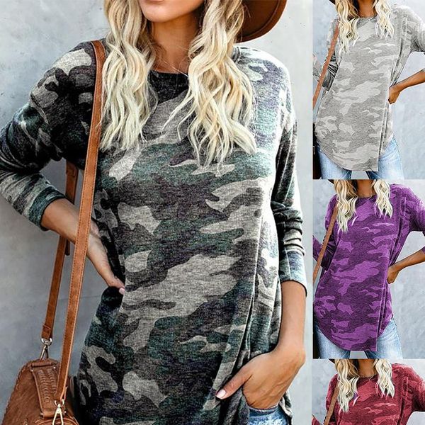 blouse women fashion womens camouflage print o neck long sleeve blouse casual pullover blouses shirt 45, White
blouse women fashion womens camouflage print o neck long sleeve blouse casual pullover blouses shirt 45, White