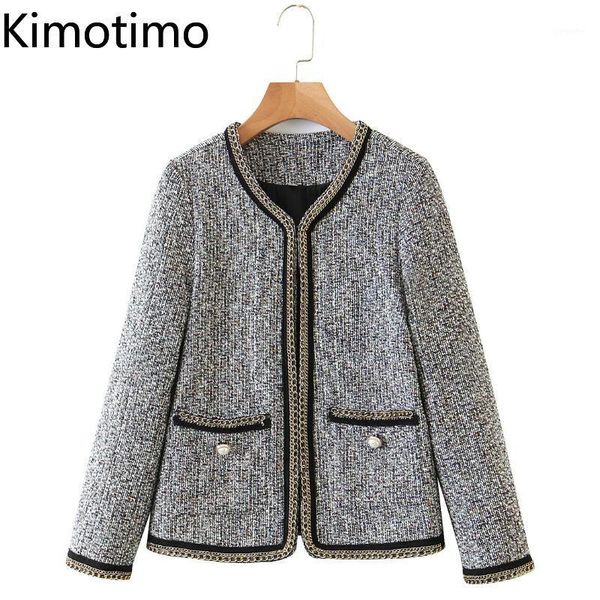 kimotimo elegant vintage tweed jacket long sleeve open stitch autumn winter office lady outwear korean chic party women coat1, Black;brown
kimotimo elegant vintage tweed jacket long sleeve open stitch autumn winter office lady outwear korean chic party women coat1, Black;brown