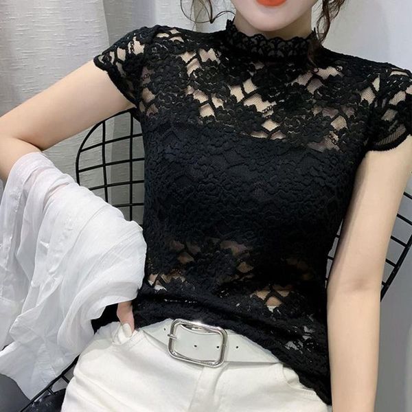 women's blouses & shirts women spring summer style lace hollow-out lady casual short sleeve o-neck blusas zz0142, White
women's blouses & shirts women spring summer style lace hollow-out lady casual short sleeve o-neck blusas zz0142, White