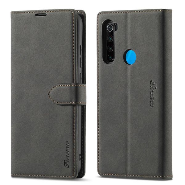 for xiaomi redmi note 8 8t forwenw f1 series matte strong magnetism horizontal flip leather case with holder card slots wallet p fr
