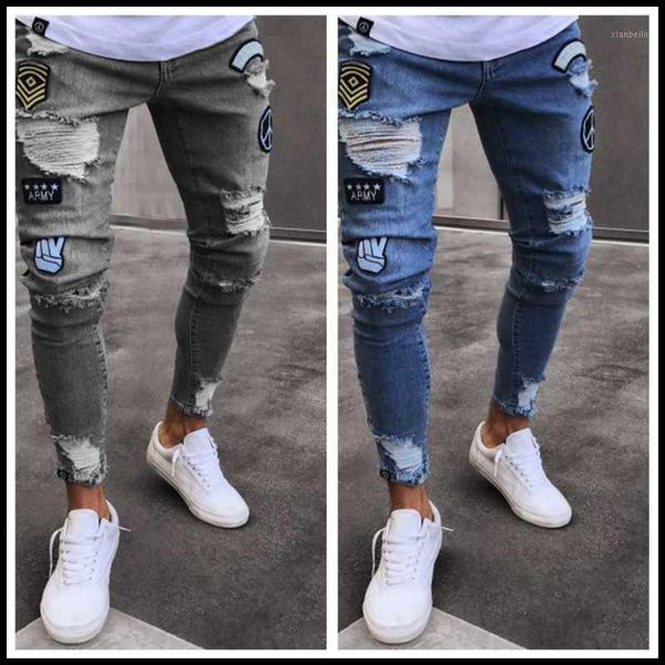 2020 fashion men's ripped jeans street trendy casual denim pencil pants young male cowboy trousers global drop shipping1, Blue
2020 fashion men's ripped jeans street trendy casual denim pencil pants young male cowboy trousers global drop shipping1, Blue