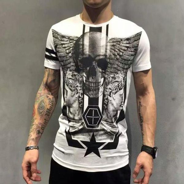 pp t-shirts summer t shirt men brand clothing cotton male t-shirt rhinestone skull tshirt mens tee shirts, White;black 
pp t-shirts summer t shirt men brand clothing cotton male t-shirt rhinestone skull tshirt mens tee shirts, White;black