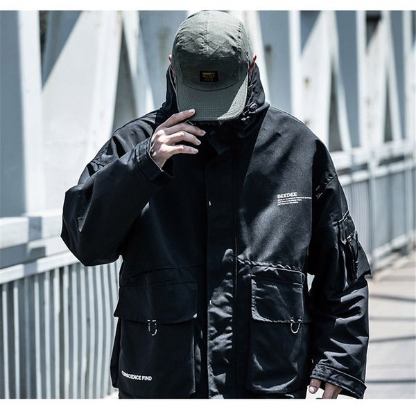 autumn and winter black hooded tooling jacket men's street style military tactical stormsuit loose trench coat kg-81, Black;brown
autumn and winter black hooded tooling jacket men's street style military tactical stormsuit loose trench coat kg-81, Black;brown