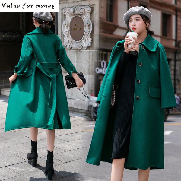 coat cashmere female in the new high-end long woolen cloth coat qiu dong female knee-high cloth dust, Black
coat cashmere female in the new high-end long woolen cloth coat qiu dong female knee-high cloth dust, Black