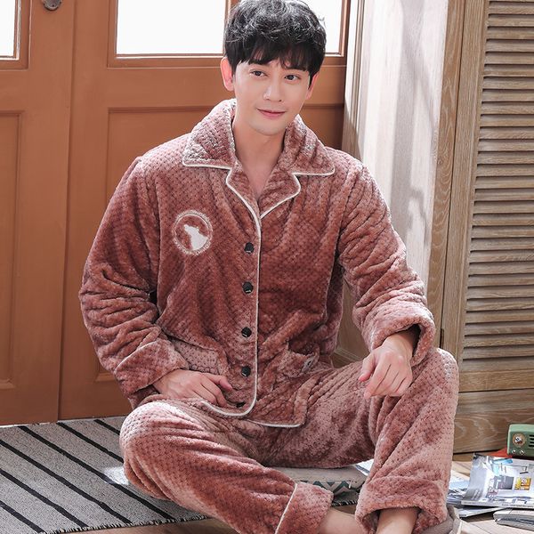 mens thick winter pajamas men coral fleece long-sleeve trousers pajama sets warm sleepwear suits plus size man home clothes, Black;brown
mens thick winter pajamas men coral fleece long-sleeve trousers pajama sets warm sleepwear suits plus size man home clothes, Black;brown