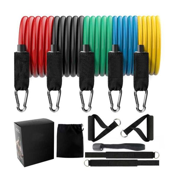 wholesale resistance bands latex exercise fitness 11pcs set with handle 5-levels kg-790
wholesale resistance bands latex exercise fitness 11pcs set with handle 5-levels kg-790