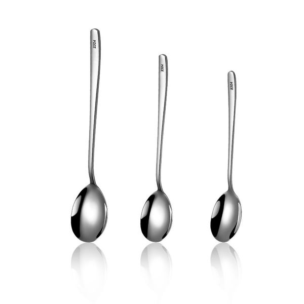 304 stainless steel dinnerware spoon soup coffee tea spoon dessert ice cream long handle spoons kitchen accessories bar tools 75 m2
304 stainless steel dinnerware spoon soup coffee tea spoon dessert ice cream long handle spoons kitchen accessories bar tools 75 m2