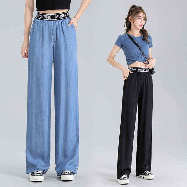 women's leggings tencel denim wide leg pant's 2022 summer high waist loose thin casual pants ice silk trousers, Black
women's leggings tencel denim wide leg pant's 2022 summer high waist loose thin casual pants ice silk trousers, Black