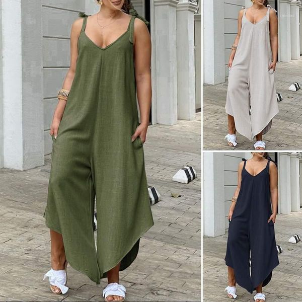 zanzea wide leg jumpsuit women sleeveless pockets playsuit lace-up bib cargo pants asymmetrical solid v-neck trousers plus size1, Black;white
zanzea wide leg jumpsuit women sleeveless pockets playsuit lace-up bib cargo pants asymmetrical solid v-neck trousers plus size1, Black;white