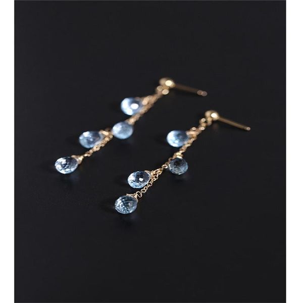 daimi sky blue z earrings female gemstones genuine yellow 14k gold injection tassel ear line gift customization, Silver
daimi sky blue z earrings female gemstones genuine yellow 14k gold injection tassel ear line gift customization, Silver