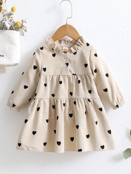 baby heart print frilled neck corduroy dress she, Red;yellow
baby heart print frilled neck corduroy dress she, Red;yellow