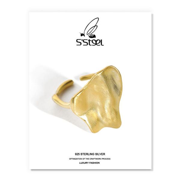 cluster rings s'steel korean for women 925 sterling silver geometric designer minimalist leaves-shape ring anillo plata jewellery, Golden;silver
cluster rings s'steel korean for women 925 sterling silver geometric designer minimalist leaves-shape ring anillo plata jewellery, Golden;silver