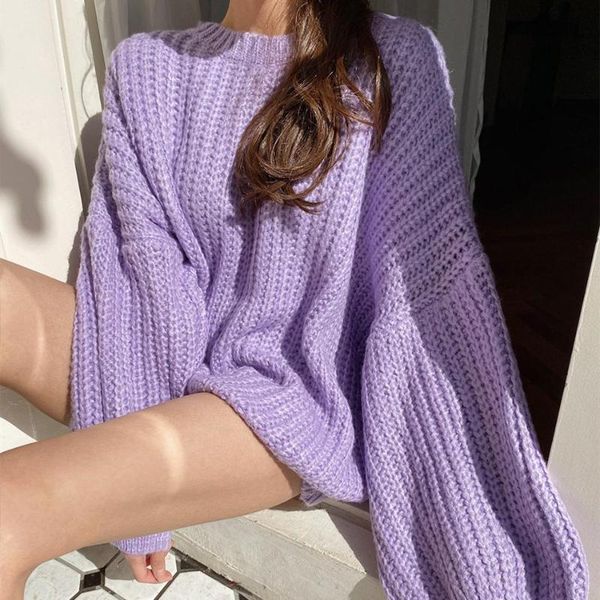 women's sweaters casual loose women long sleeve winter purple green knitted pullovers oversize warm sweater clothing, White;black
women's sweaters casual loose women long sleeve winter purple green knitted pullovers oversize warm sweater clothing, White;black