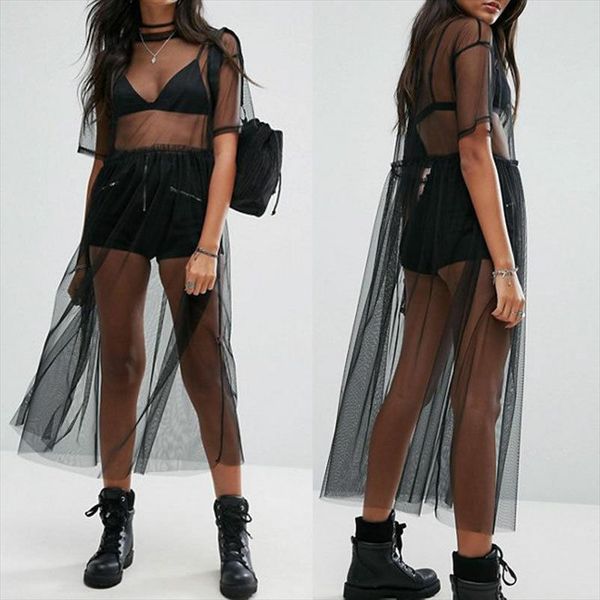 women black see through mesh dress off shoulder summer maxi cover up tulle dress ladies casual half sleeve lace dresses, Black;gray
women black see through mesh dress off shoulder summer maxi cover up tulle dress ladies casual half sleeve lace dresses, Black;gray