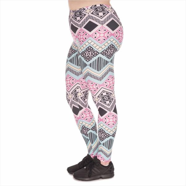 large size women leggings aztec printing high waist leggins plus size stretch trousers pants for plump women, Black
large size women leggings aztec printing high waist leggins plus size stretch trousers pants for plump women, Black