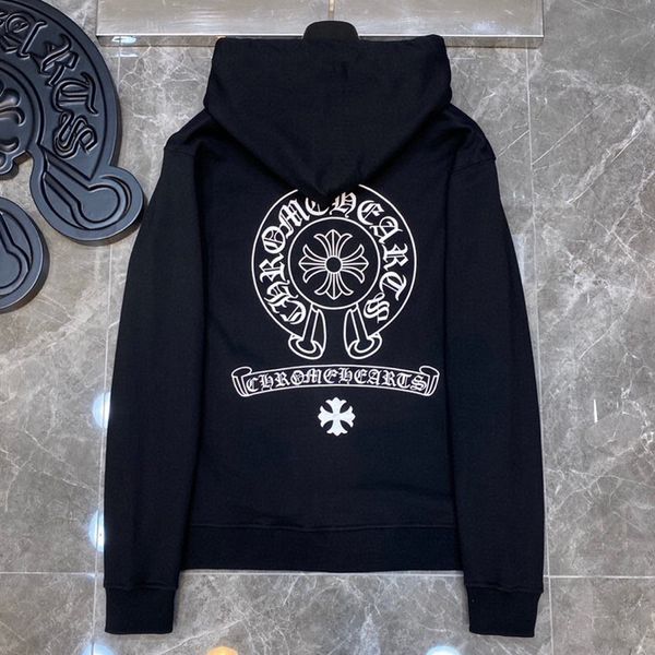 autumn and winter crosin hooded sweater men's and women's cross horseshoe print cardigan loose and versatile coat for lovers, Black
autumn and winter crosin hooded sweater men's and women's cross horseshoe print cardigan loose and versatile coat for lovers, Black