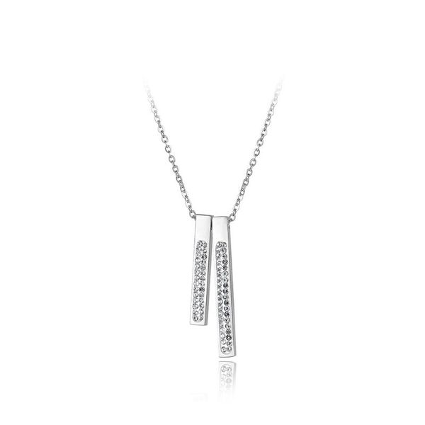jeemango classic rhinestone double geometric rectangle choker necklace for women stainless steel wedding necklace jewelry n18049, Silver
jeemango classic rhinestone double geometric rectangle choker necklace for women stainless steel wedding necklace jewelry n18049, Silver
