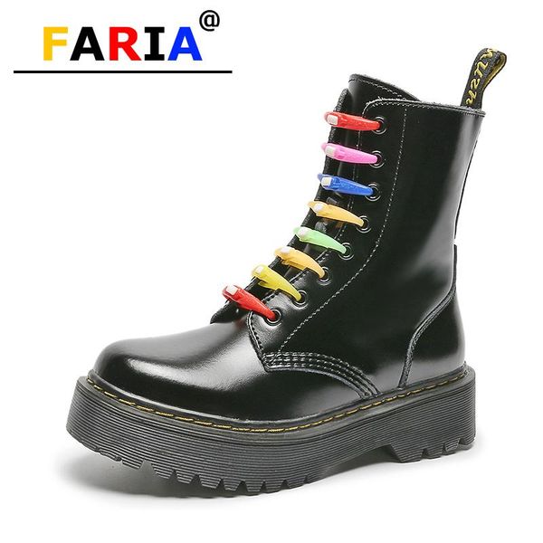 2020 new fashion colours lace side zip genuine leather motorcycle boots women round toe spring/autumn platform patent leather, Black
2020 new fashion colours lace side zip genuine leather motorcycle boots women round toe spring/autumn platform patent leather, Black