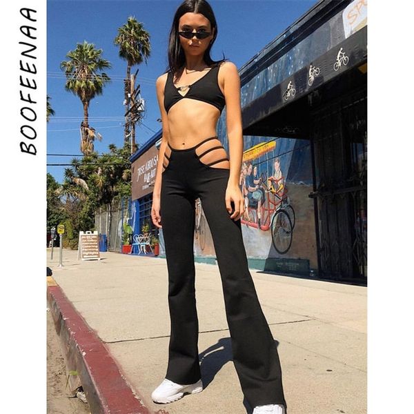 boofeenaa hollow out black flare pants women streetwear sweatpants womans fashion fall winter casual trousers c83-aa33 y200113, Black;white
boofeenaa hollow out black flare pants women streetwear sweatpants womans fashion fall winter casual trousers c83-aa33 y200113, Black;white