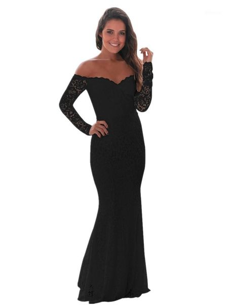 2020 long cocktail dress elegant lace off-the-shoulder evening gown long sleeve mermaid sheath formal dress1, White;black
2020 long cocktail dress elegant lace off-the-shoulder evening gown long sleeve mermaid sheath formal dress1, White;black