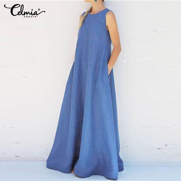 casual dresses summer long dress women's sundress 2021 celmia sleeveless loose solid pockets ruffle party maxi vestidos plus size1, Black;gray
casual dresses summer long dress women's sundress 2021 celmia sleeveless loose solid pockets ruffle party maxi vestidos plus size1, Black;gray