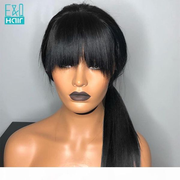 straight human hair wigs with bangs preplucked brazilian remy 13x4 lace front human hair wigs for black women with baby 150, Black;brown
straight human hair wigs with bangs preplucked brazilian remy 13x4 lace front human hair wigs for black women with baby 150, Black;brown