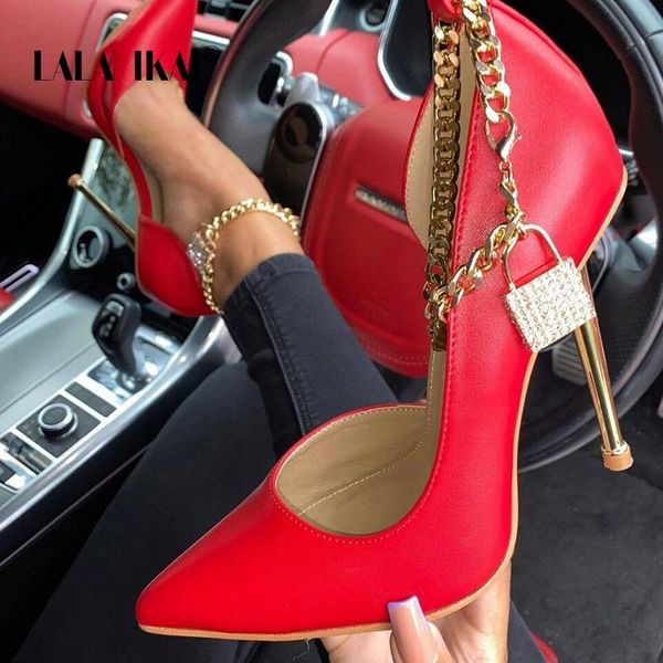 lala ikai 2021 spring summer pointed toe high heels chain lock bit drill women sandals large size female shoes zapatos de mujer, Black
lala ikai 2021 spring summer pointed toe high heels chain lock bit drill women sandals large size female shoes zapatos de mujer, Black