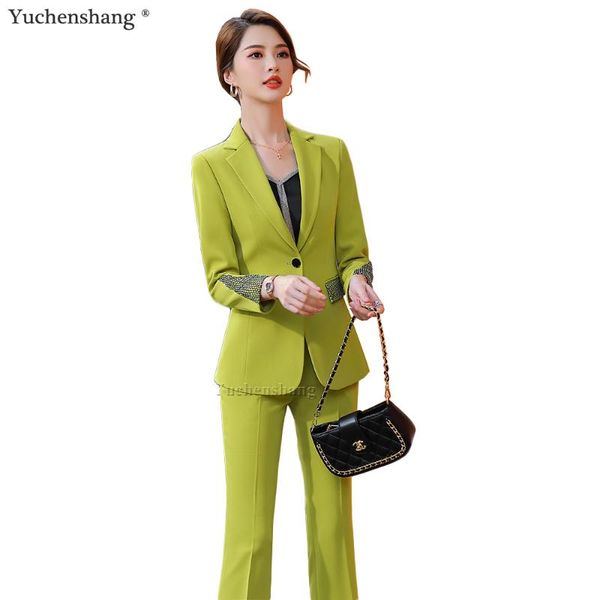 fashion korean design ladies business pant suit black blue green women 2 piece coat blazer set jackets and wide leg trousers, White
fashion korean design ladies business pant suit black blue green women 2 piece coat blazer set jackets and wide leg trousers, White
