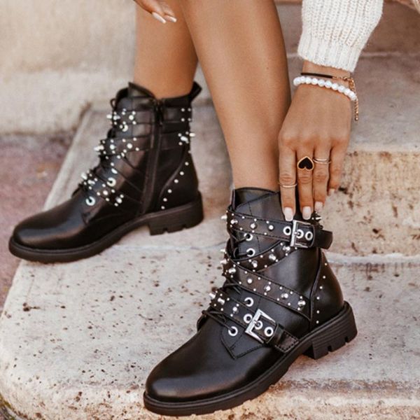 sarairis zipper chunky platform motorcycle buckle boots women design boots ladies ins rivet buckle low heel ankle shoes, Black
sarairis zipper chunky platform motorcycle buckle boots women design boots ladies ins rivet buckle low heel ankle shoes, Black