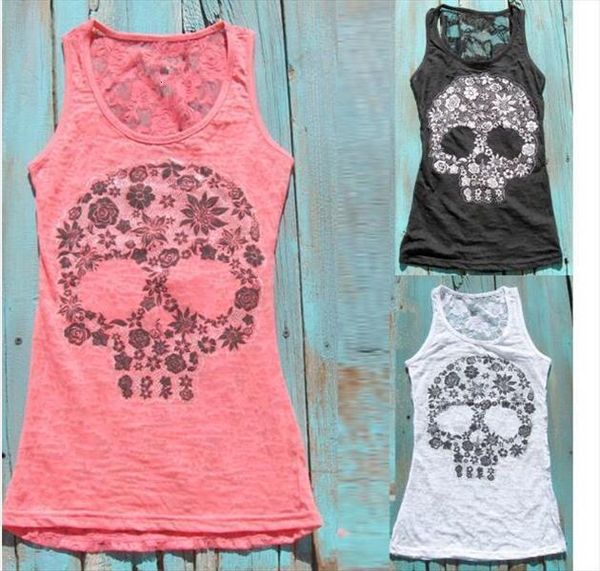 tank t shirt women fashion skull print loose lace casual sleeveless s 5xl size drop shipping, White
tank t shirt women fashion skull print loose lace casual sleeveless s 5xl size drop shipping, White