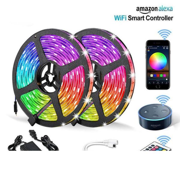 wifi rgb led strip string light 5m 10m 15m waterproof fiexble light led ribbon tape 5050 led lamps with power plug controller
wifi rgb led strip string light 5m 10m 15m waterproof fiexble light led ribbon tape 5050 led lamps with power plug controller