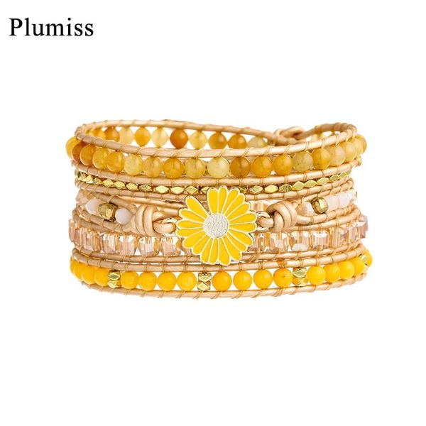 tennis plumiss yellow little daisy charm wrap bracelet for women boho citrine november birthstone beads chakra healing, Golden;silver
tennis plumiss yellow little daisy charm wrap bracelet for women boho citrine november birthstone beads chakra healing, Golden;silver