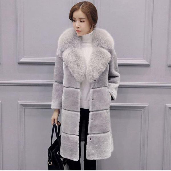 women's fur & faux 2021 women coat turn down collar long overcoat jacket winter slim fashion casaco de pele falso plus size e122, Black
women's fur & faux 2021 women coat turn down collar long overcoat jacket winter slim fashion casaco de pele falso plus size e122, Black